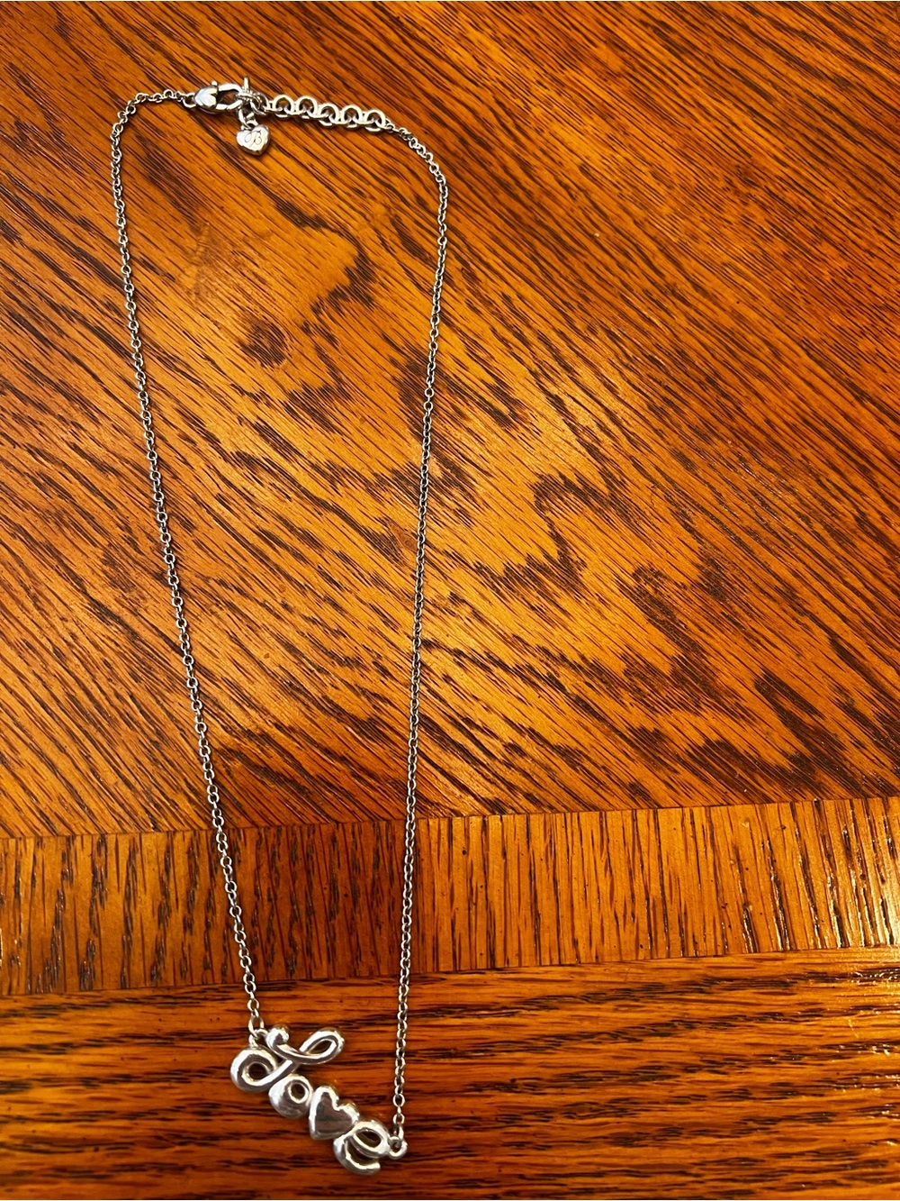 Brighton Silver 'Love' Script Necklace